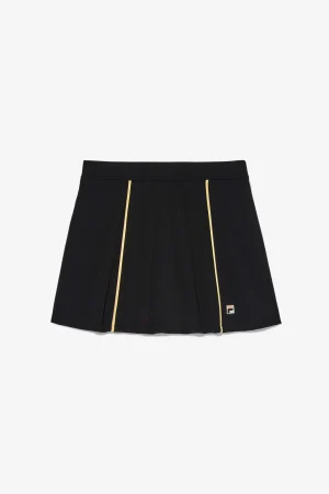 FILA BACKSPIN A-LINE SKORT 033 BLACK/PEACH PINK/CANARY YELLOW Fashion