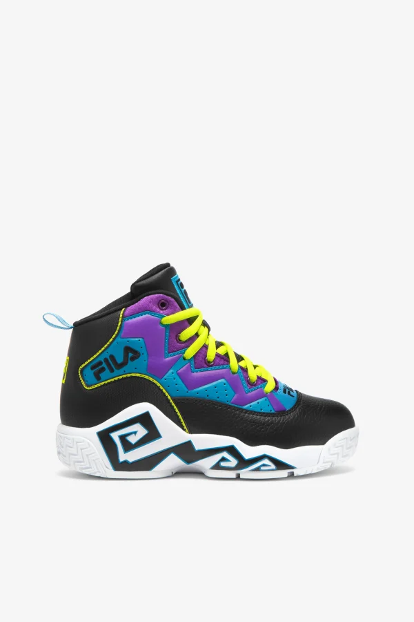 FILA Big Kids' Mb 043 BLACK / SAFETY YELLOW / ELECTRIC PURPLE Store