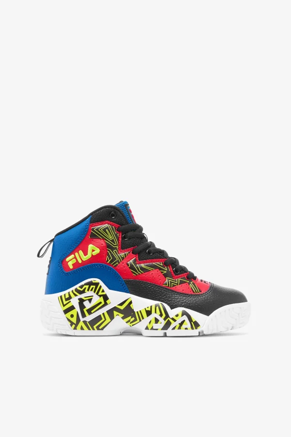FILA Big Kids' MB 027 BLACK / PRINCE BLUE / FILA RED Best Sale