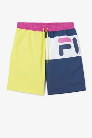 FILA Cosire Swim Short 723 BLAZING YELLOW / FRENCH NAVY / WHITE New