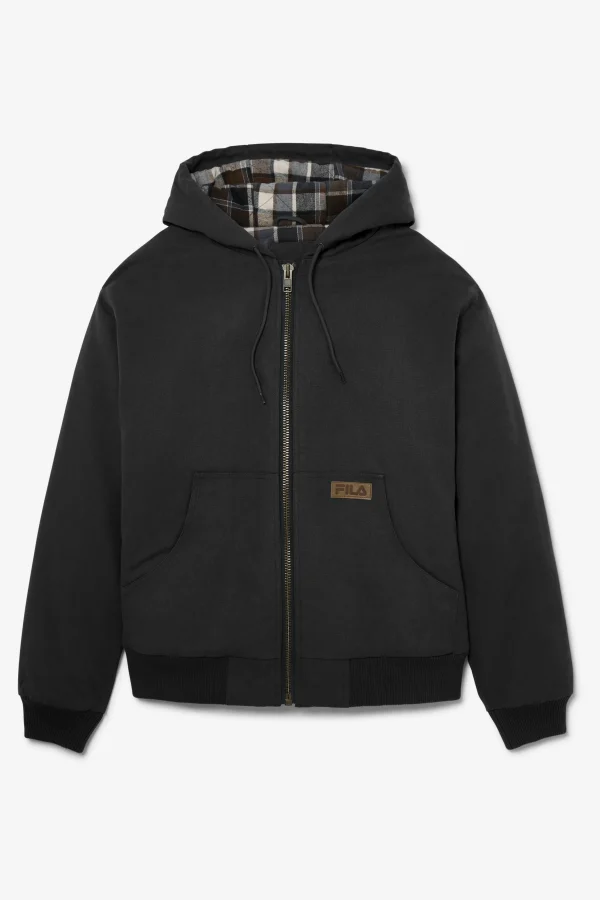 FILA Hooded Bomber Jacket 001 BLACK Best