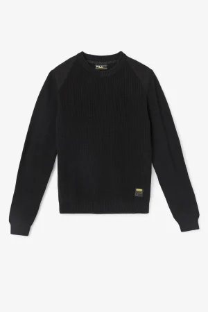 FILA Jory Fisherman Knit Crew 001 BLACK Shop