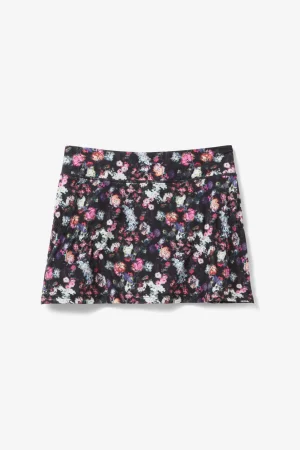 FILA Kick Serve Printed Skort 012 FLORAL / BLACK New