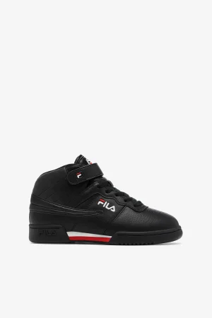 FILA kids' F-13 970 BLACK / WHITE / RED Cheap