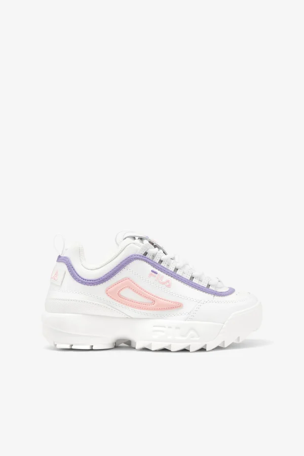 FILA little kids' disruptor 2 152 WHITE / CORAL BLUSH / ASTER PURPLE Outlet