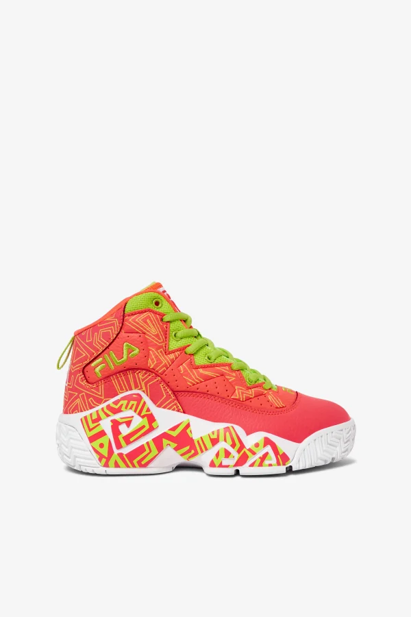 FILA Little Kids' MB 665 FIERY CORAL / WHITE / LIME PUNCH Sale
