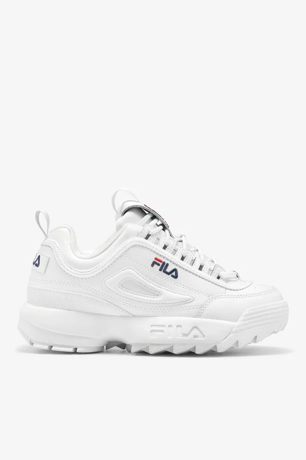 FILA men' disruptor 2 premium 125 WHITE / NAVY / RED Best