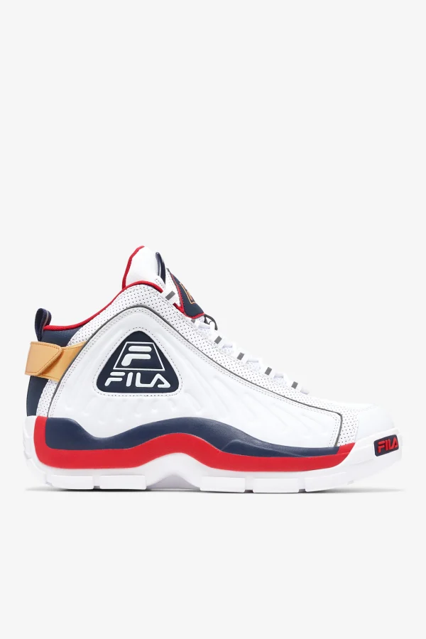 FILA Men' Grant Hill 2 Game Break 125 WHITE / DRESS BLUES / FILA RED Hot
