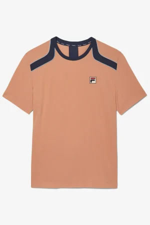 FILA Solar Power Short Sleeve Crew 671 SHELL / FILA NAVY Discount