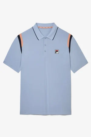 FILA Solar Power Short Sleeve Polo 455 BLUE CHILL / FILA NAVY / SHELL Fashion