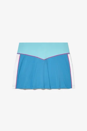 FILA Tie Breaker Color Block Skort 408 HAWAIIAN OCEAN / BLUE RADIANCE / WHITE Cheap