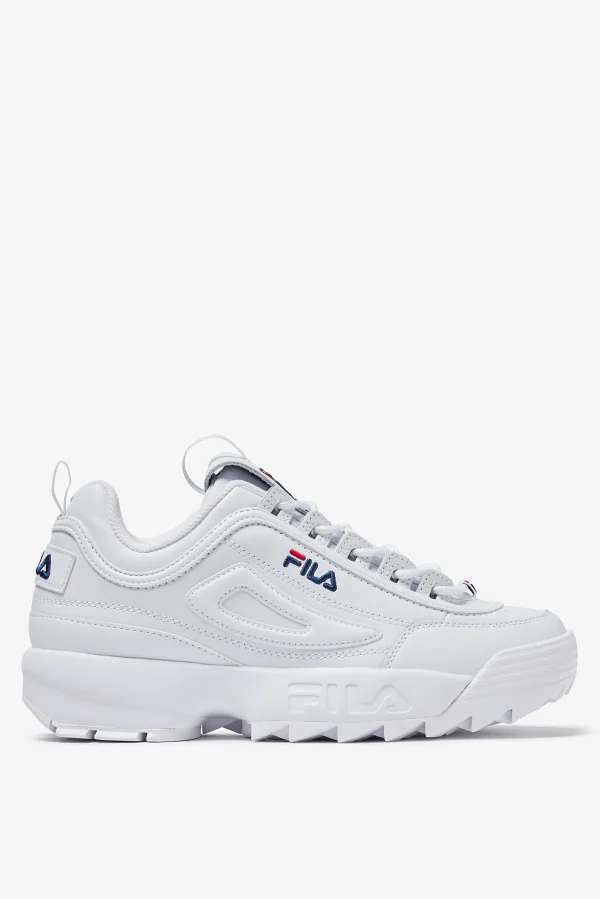 FILA women' disruptor 2 premium 125 WHITE / NAVY / RED Fashion
