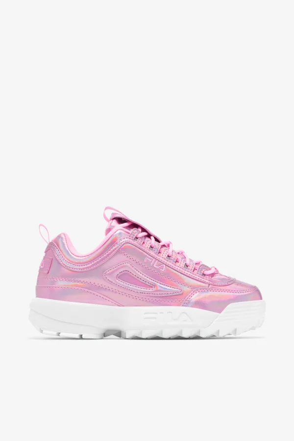 FILA Women' Disruptor 2 Premium Iridescent Snake 668 COTTON CANDY / WHITE / COTTON CANDY Best