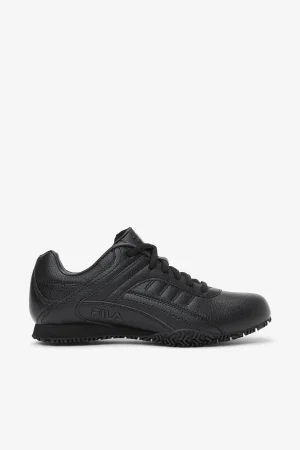 FILA Women' Memory Elleray 5 Slip Resistant Shoe 001 BLACK / BLACK / BLACK Shop