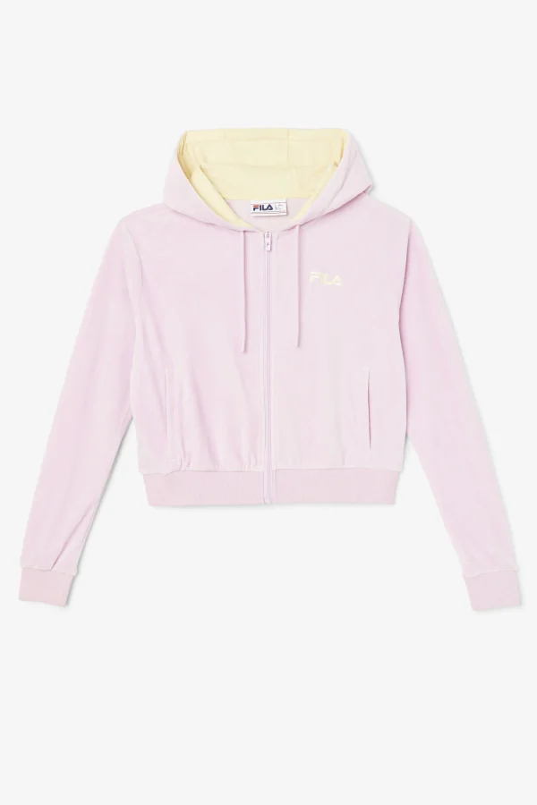 FILA Zura Velour Jacket 534 WINSOM ORCHID Discount